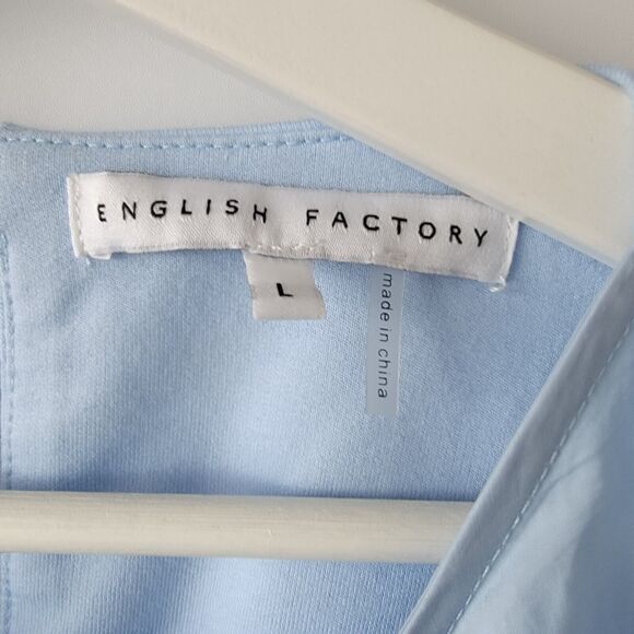 english factory mixed media ruffle detail dress size L - Picture 10 of 11